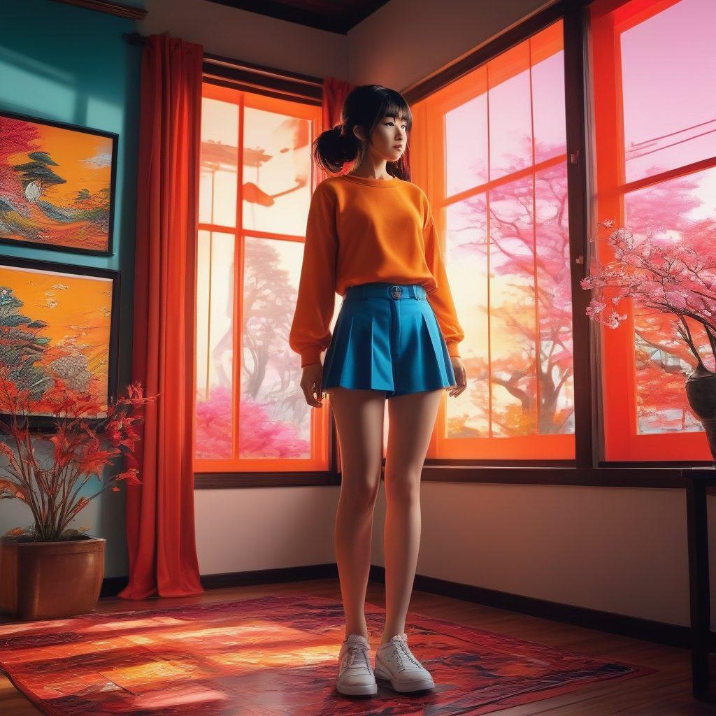 A captivating scene illustrating the transformation of manga art into fluid motion, featuring a vibrant character design transitioning from inked sketches to colorful animated frames. Include elements of both manga and animated styles, showcasing fluid movement with dynamic poses and expressive backgrounds that evoke passion and creativity. Add subtle hints of seductive undertones through blurred motion effects and soft lighting. A blend of traditional and modern techniques, rich in detail and allure. vibrant colors. super-realistic.